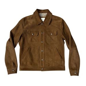 Banana Republic Men's Tan Suede Shirt Jacket